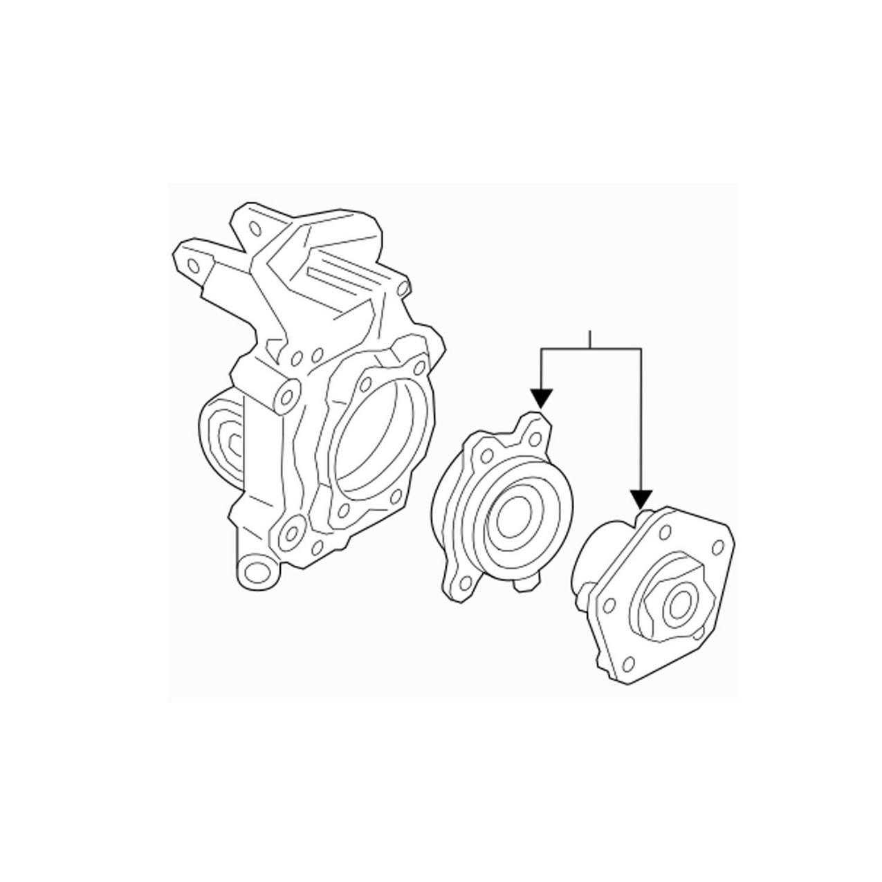 Audi Suspension Knuckle - Rear Driver Side 80A505431G